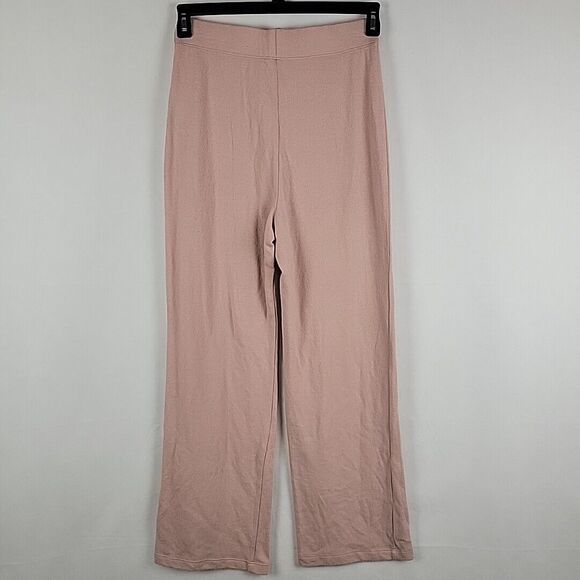 Reformation Cirrus Stretch Knit Pants Womens Size Medium Wide Leg Mid Rise Relax - Picture 6 of 8